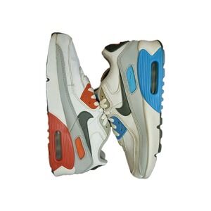 NIKE AIR MAX 90 LTR (GS) WHITE-IRON GREY-BLUE Sz 5.5Y/WOMENS7 [CD6864-108] #1127